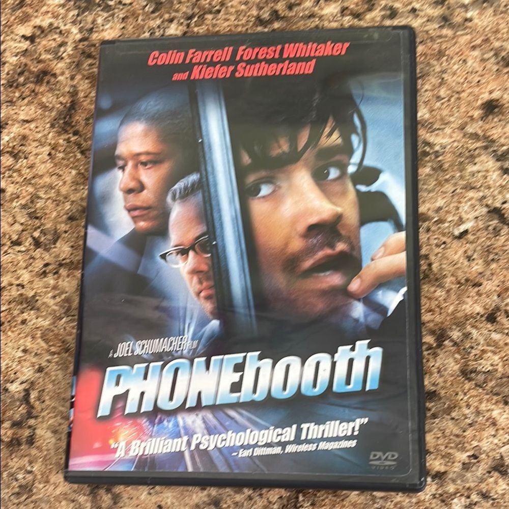 Phone Booth DVD Movie Colin Farrell‎ Forest Whitaker Kiefer Sutherland Thriller